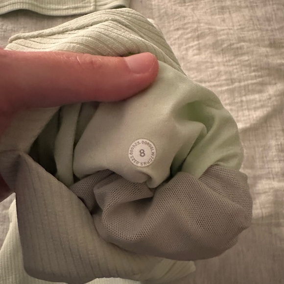 Lululemon Softstreme Light Green Ribbed Set - Picture 4 of 5